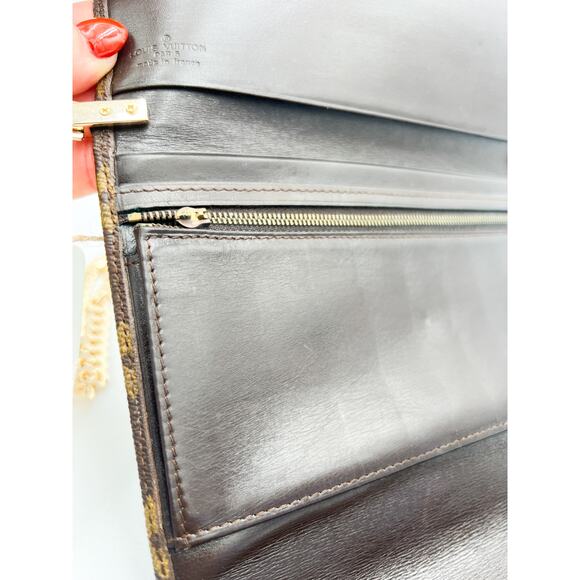 Vintage Louis Vuitton Passport Travel Monogram Wallet Converted Crossbody - Picture 7 of 16